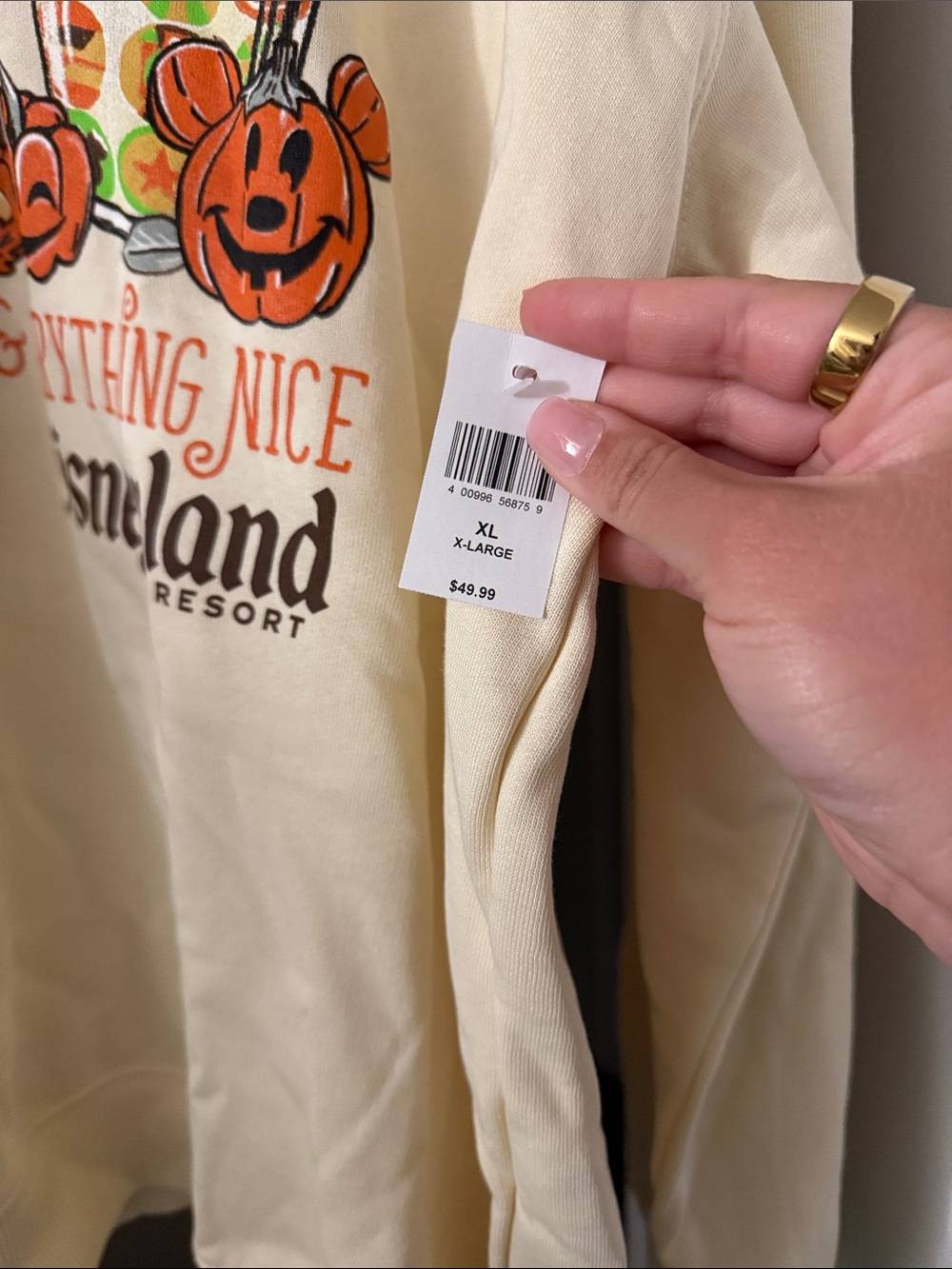 Disneyland 2025 Pumpkin Spice Graphic Sweatshirt - Cream, from DISNEYLAND - Picture 2 of 3